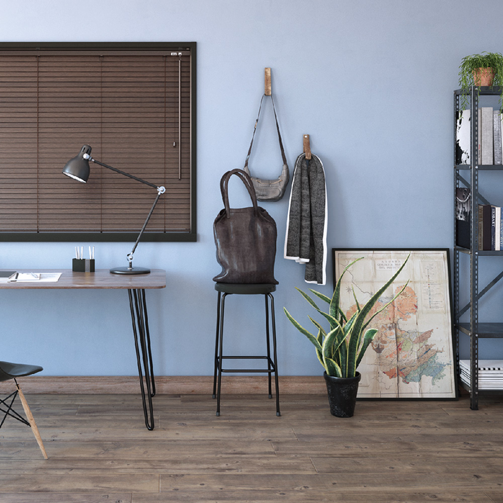 【ベルメゾン】【カーテンレールにも取り付けられる】オーダーウッドブラインド