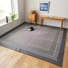 お部屋に和の雰囲気を添える、落ち着いた佇まい洋室にも馴染む額縁デザインが、お部屋をおしゃれに演出してくれます吸放湿性のあるい草素材を使用しているから、汗ばむ季節もサラッと快適#い草ラグ #畳ラグ #夏