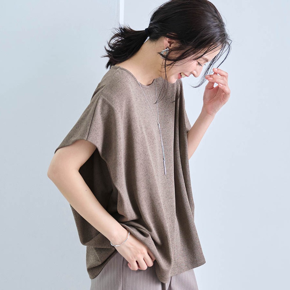 【スタイルノート/StyleNote】ネックレス付きスラブカットソー