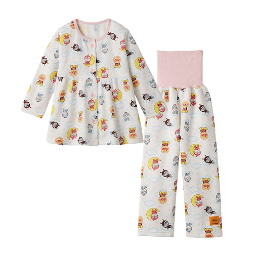 アンパンマン 腹巻付き総柄前開き長袖パジャマ 【ベビー服】
