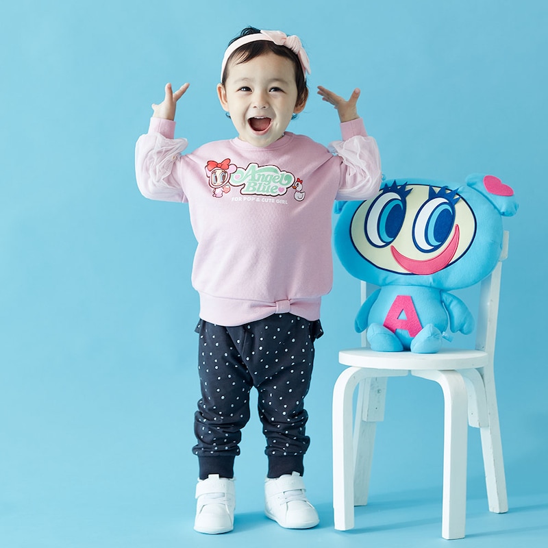 ペールピンク／モデル身長80cm・80サイズ着用