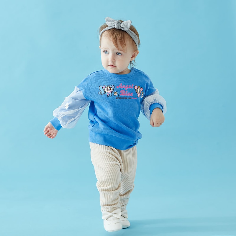 ライトブルー／モデル身長77cm・80サイズ着用