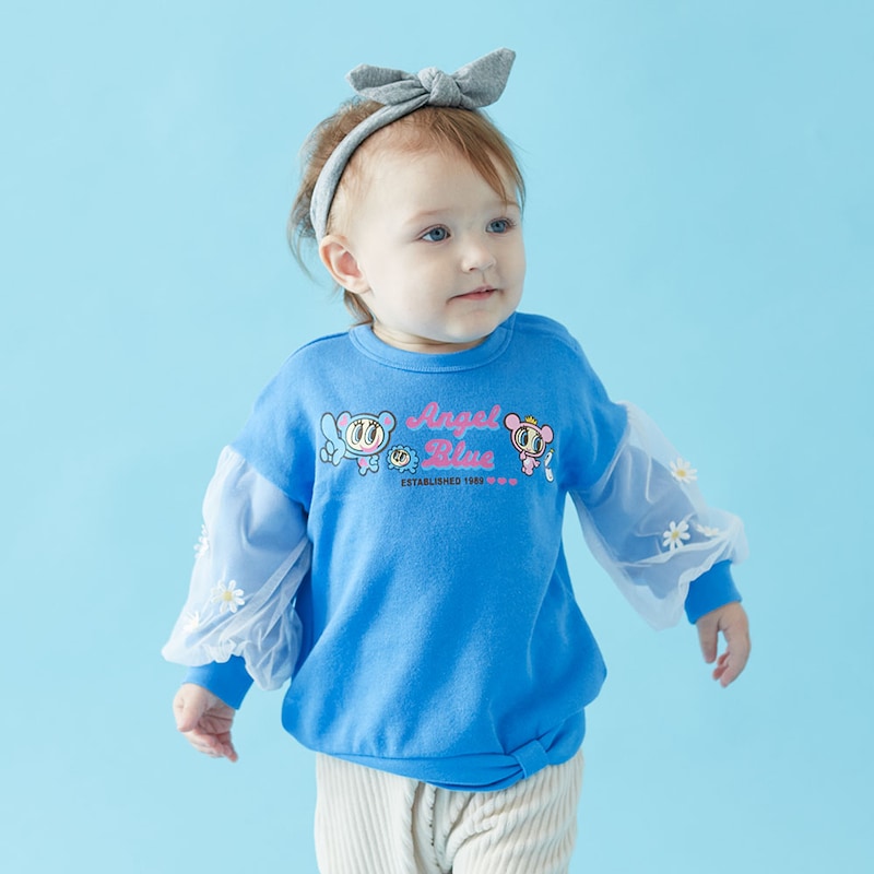 ライトブルー／モデル身長77cm・80サイズ着用