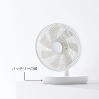 ［本体］にリチウムイオン電池内蔵。風量1なら約30時間使用可能
