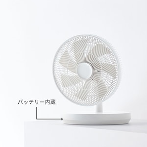 ［本体］にリチウムイオン電池内蔵。風量1なら約30時間使用可能