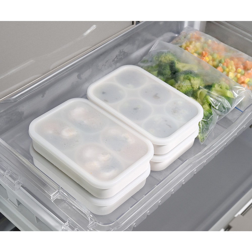 ケースのまま冷凍保存OK、重ねて入ることもできます