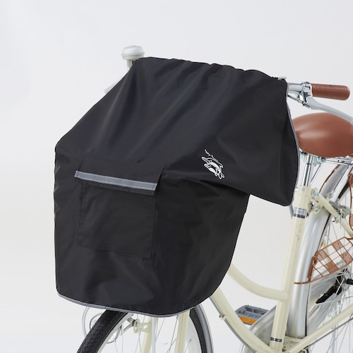膝も濡れにくい自転車前カゴ用防水カバー