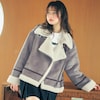 【パペル ラピス/Papel lapiz】フェイクムートンライダースジャケット 【子供服 防寒】