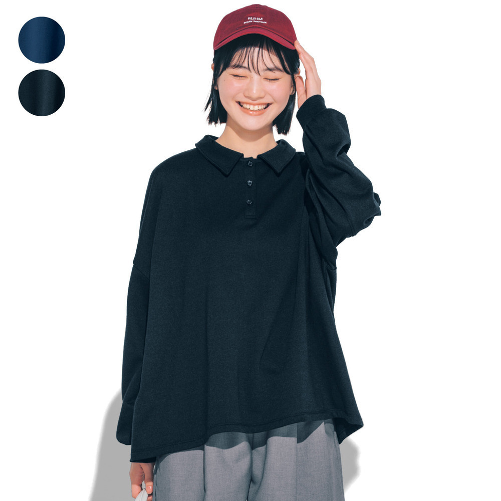 【STANDARD me】袖切替え裏起毛ポロスウェットプルオーバー 【子供服 長袖】 【STANDARD me】袖切替え裏起毛ポロスウェットプルオーバー 【子供服 長袖】