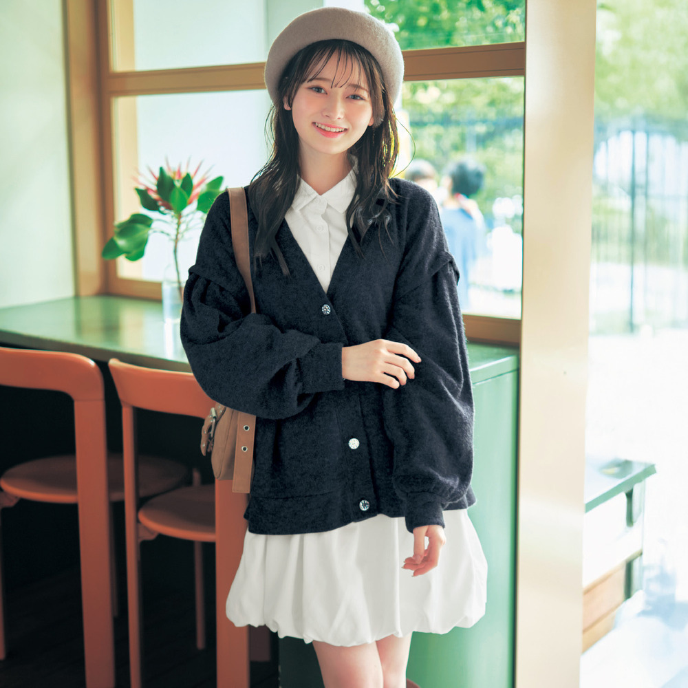 【パペル ラピス/Papel lapiz】ベストにもなる2WAYカーディガン & バルーンシャツワンピースセット 【子供服】