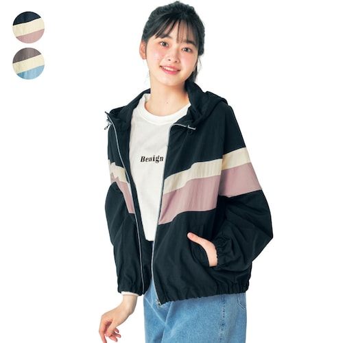 ライン切替えナイロンマウンテンパーカ 【子供服】