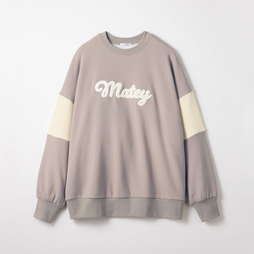 ふわほか裏シャギーサガラ刺繍配色切替えオーバーサイズプルオーバー 【子供服 長袖】