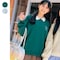 襟付きオーバーサイズ綿裏起毛スウェットプルオーバー 【子供服 長袖】