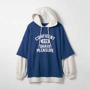 ネイビー×ホワイト杢グレー