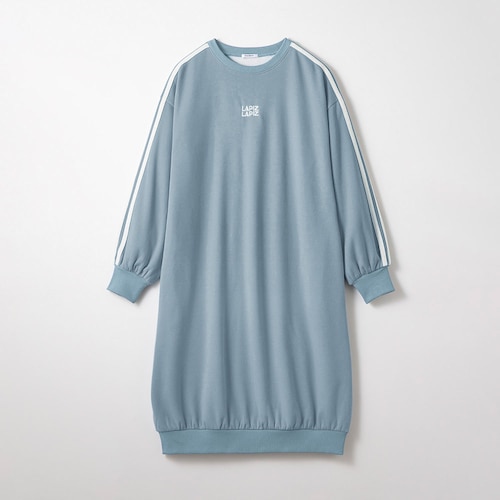 ふわほか裏シャギー袖ラインゆるワンピース 【子供服】