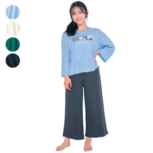 プチプラ！選べるプリント九分袖パジャマ 【子供パジャマ】