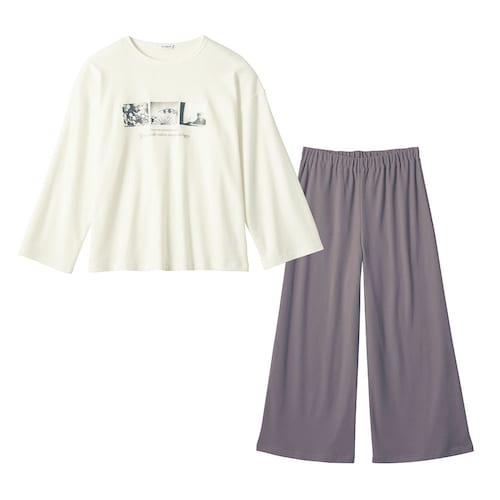 プチプラ！選べるプリント九分袖パジャマ 【子供パジャマ】