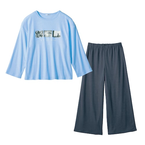 プチプラ！選べるプリント九分袖パジャマ 【子供パジャマ】