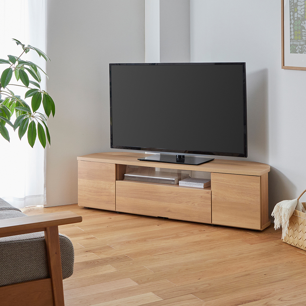 【ベルメゾン】65型TV対応キャスター付きテレビ台(角度調整がしやすい)[日本製]