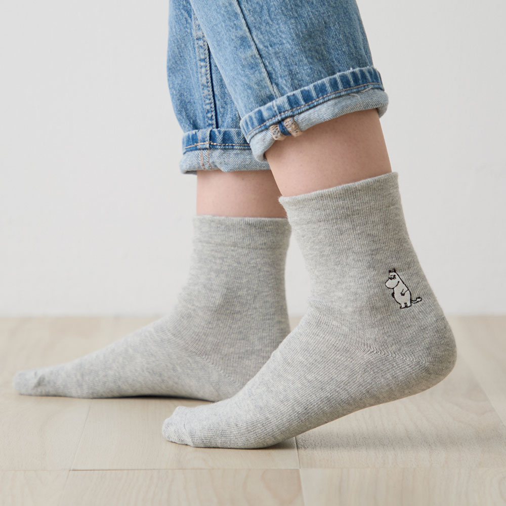 【ムーミン/MOOMIN】2足組クルー丈ソックス「ムーミン」