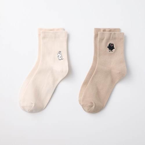 2足組クルー丈ソックス「ムーミン」