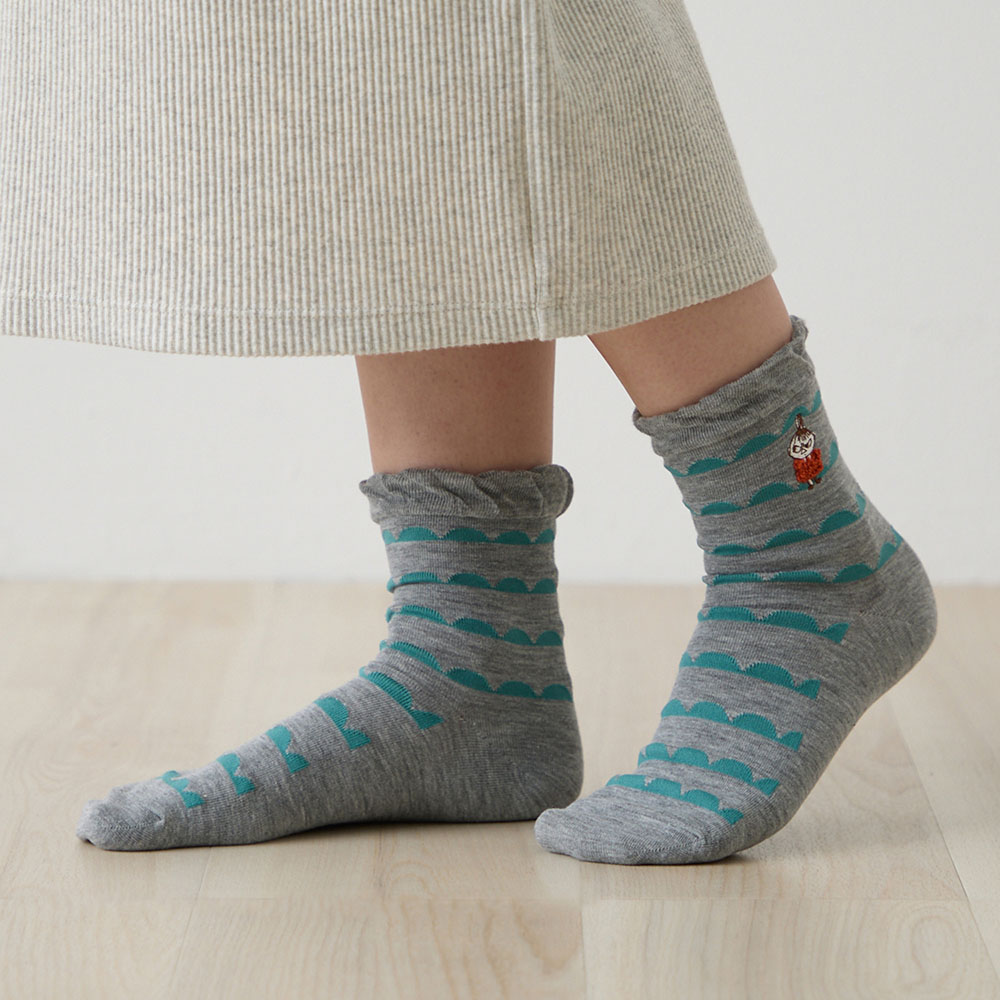 【ムーミン/MOOMIN】2足組クルー丈ソックス「ムーミン」