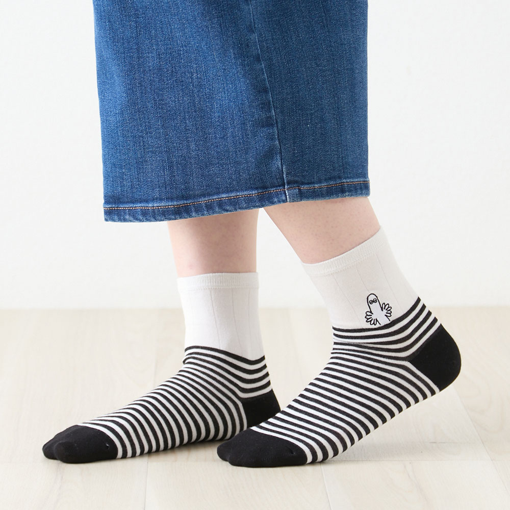 【ムーミン/MOOMIN】2足組クルー丈ソックス「ムーミン」