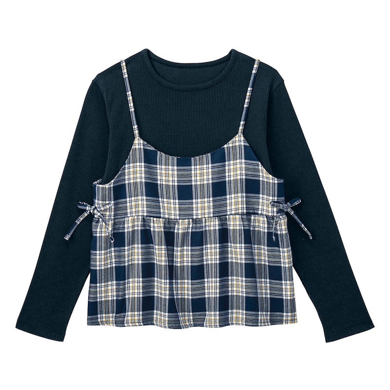 ネイビーチェック×ブラック