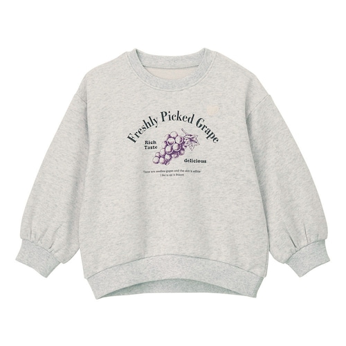 名札ココふんわりシルエット裏毛スウェットシャツ 【子供服 長袖】