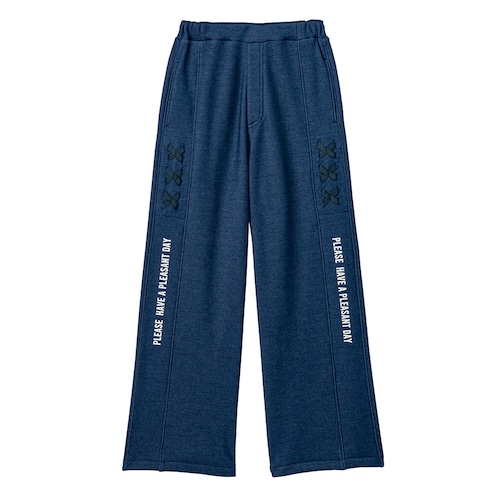 ふわほか裏シャギーサイドレースアップワイドパンツ 【子供ズボン】