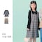 サイドスリットチェックジャンスカドッキングワンピース 【子供服 長袖】