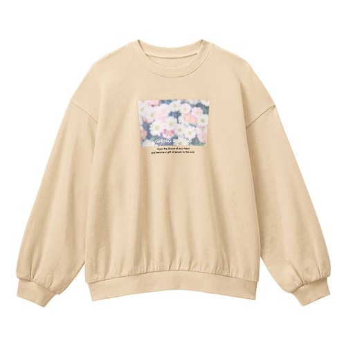 選べるプリント裾ギャザー裏毛プルオーバー 【子供服 長袖】