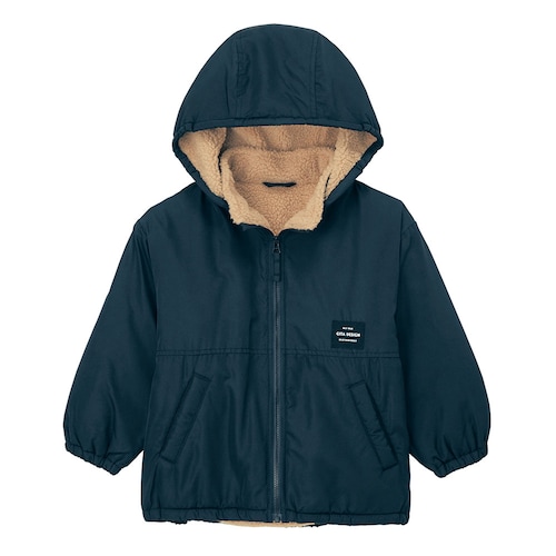 ちょうどいい厚みの裏ボアジャケット 【子供服 防寒】