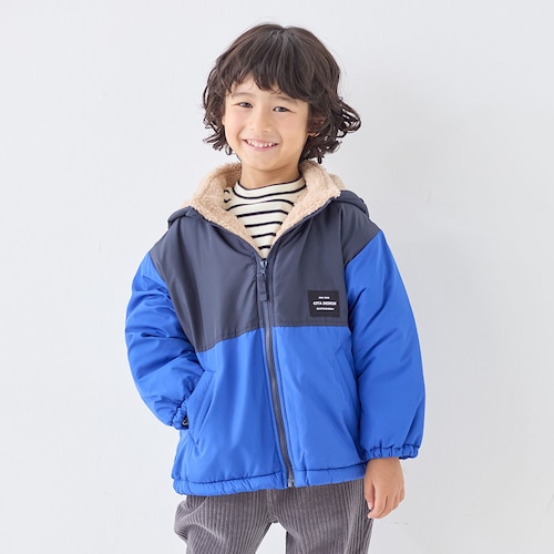 ちょうどいい厚みの裏ボアジャケット 【子供服 防寒】