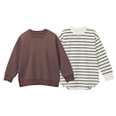 ブラウン（裏毛）＆ホワイトブラックボーダー（天竺）