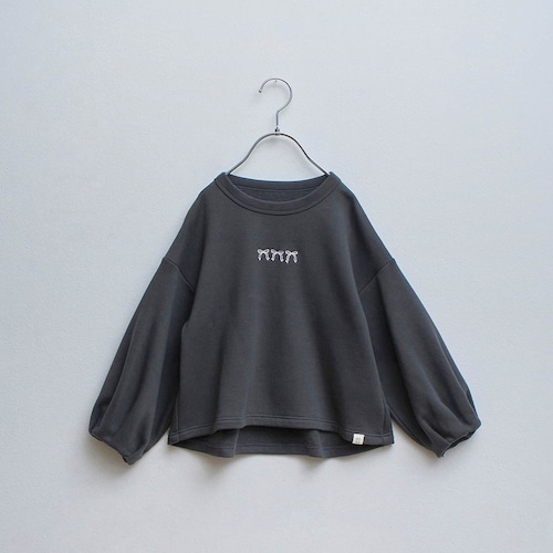 乾燥機でもしわになりにくい&縮みにくいボリュームスリーブ裏起毛スウェットシャツ 【子供服 長袖】