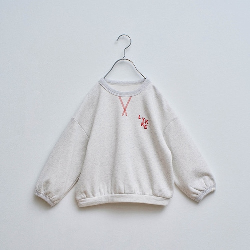 乾燥機でもしわになりにくい&縮みにくい裏起毛ワンポイント刺繍スウェットシャツ 【子供服 長袖】