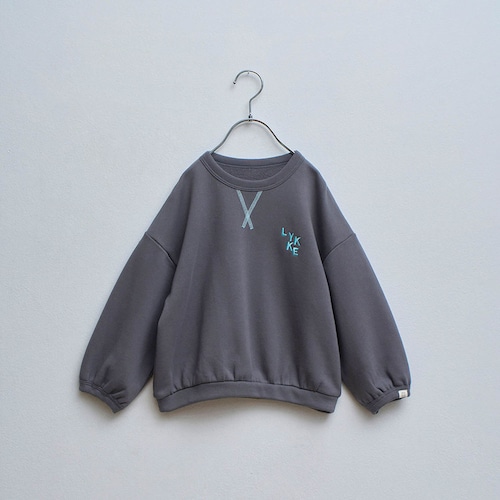 乾燥機でもしわになりにくい&縮みにくい裏起毛ワンポイント刺繍スウェットシャツ 【子供服 長袖】