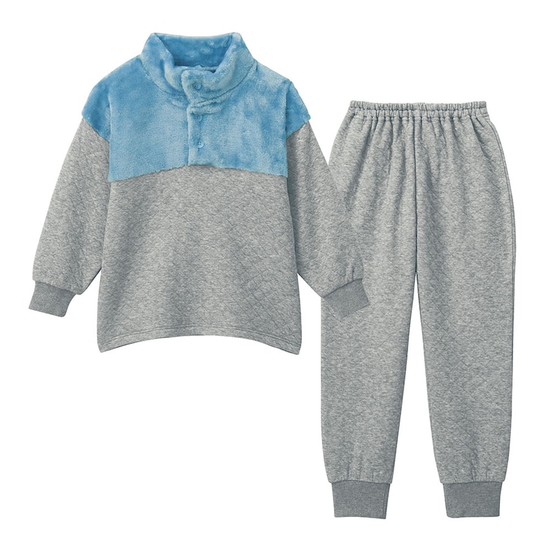 ブルー×杢グレー