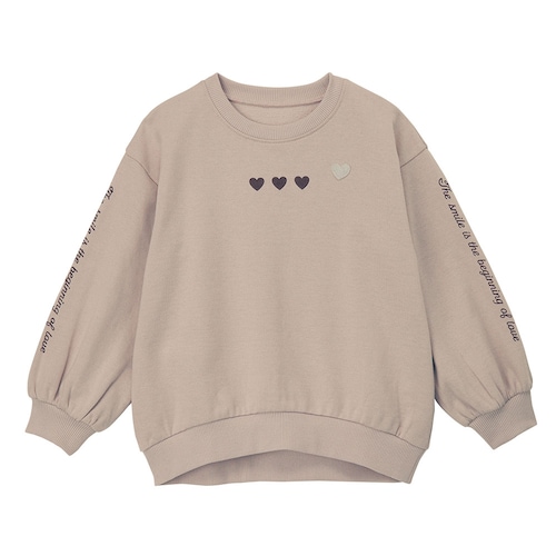 名札ココふんわりシルエット裏起毛スウェットシャツ 【子供服 長袖】