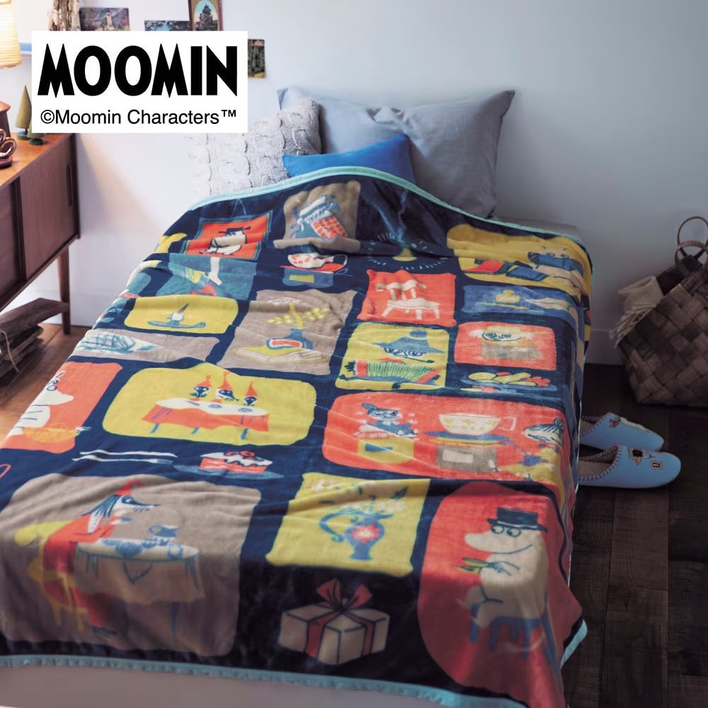 【ムーミン/MOOMIN】なめらかマイクロファイバー毛布 「ムーミン」