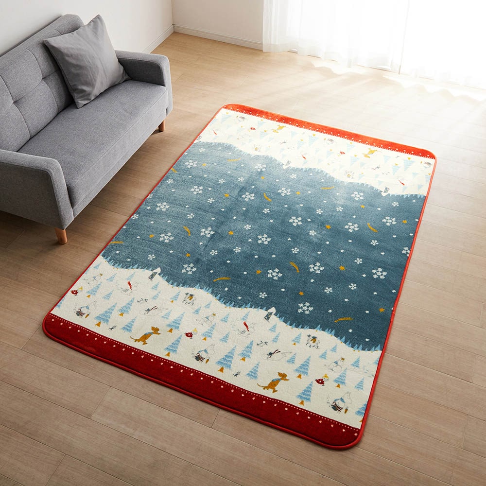 マイクロファイバーの低反発ウレタン入りラグ 「ムーミン