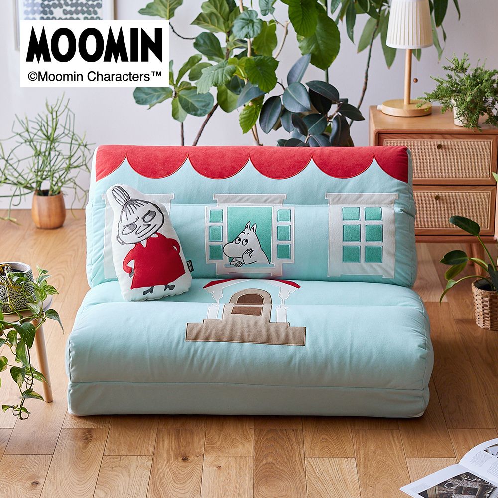 モチーフ型クッション付き4WAYソファーベッド 「ムーミン」(ムーミン/MOOMIN) モチーフ型クッション付き4WAYソファーベッド 「ムーミン」(ムーミン/MOOMIN)