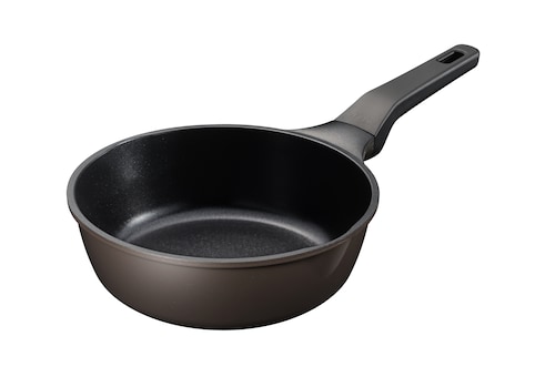 凸凹が少なく洗いやすいフッ素樹脂加工の深型フライパン ＜20cm＞ 【IH/ガス火対応】