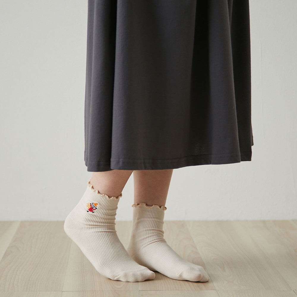 【ムーミン/MOOMIN】2足組クルー丈ソックス「ムーミン」