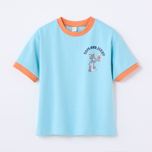 リンガー半袖Tシャツ「トムとジェリー」
