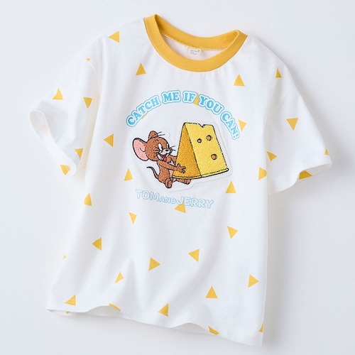 総柄モチーフ半袖Tシャツ「トムとジェリー」