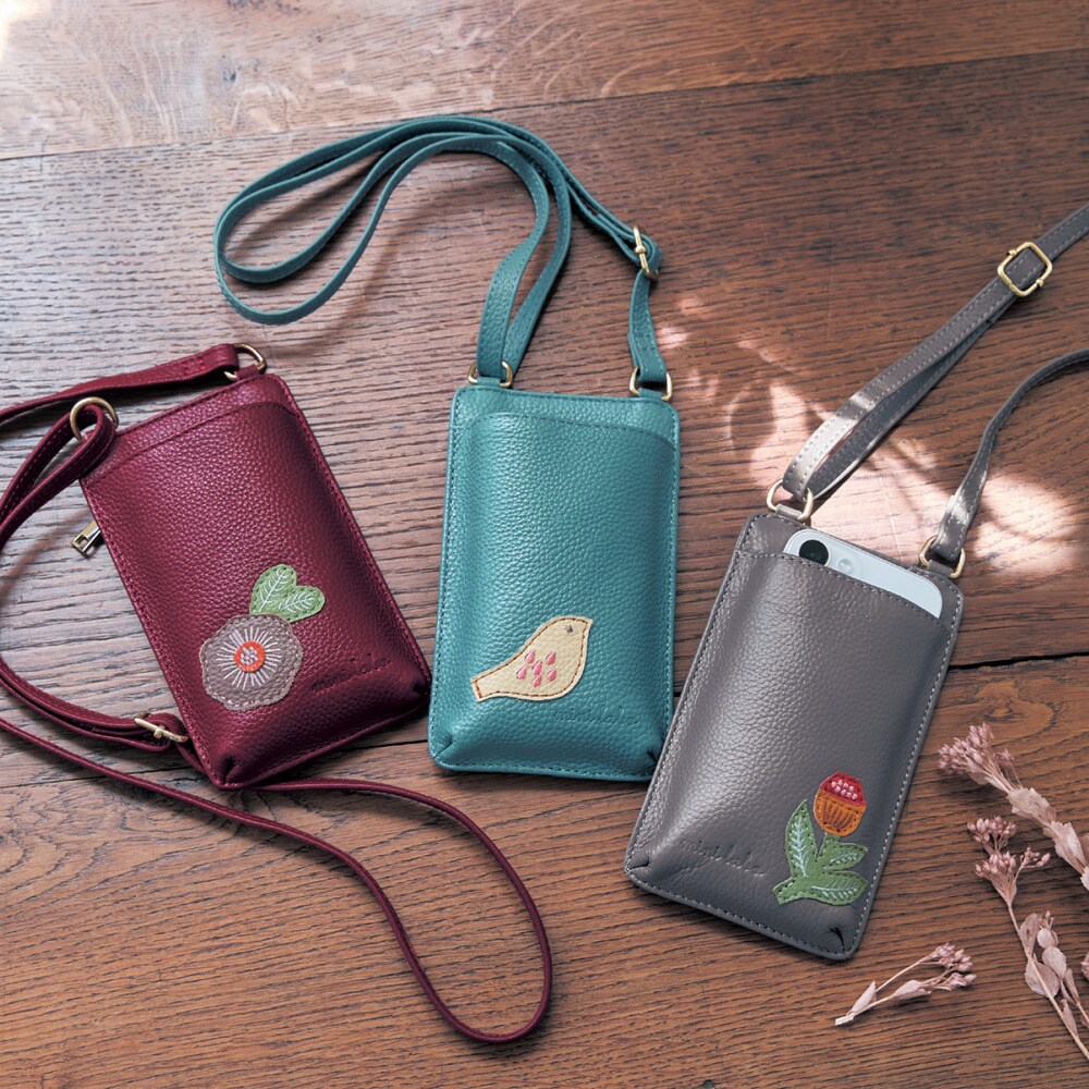 【ミニラボ/mini labo】これ1つで身軽にお出かけできる本革パスケース付きショルダーバッグ「エスタシオン」 「ミニラボ」