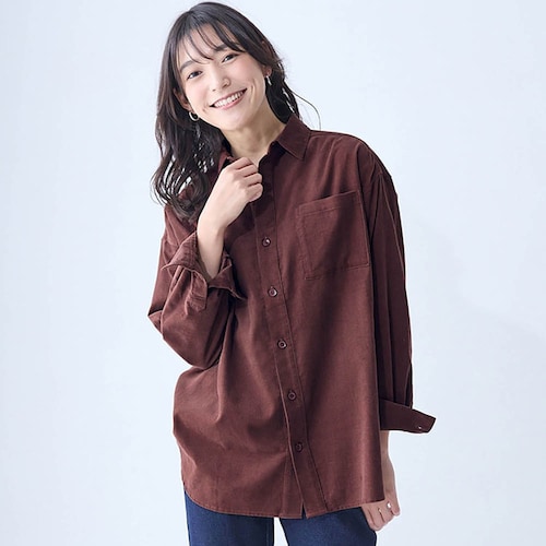 ユニセックスコーデュロイシャツ「グーフィー」