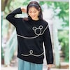 【ディズニー/Disney】コード刺繍ニット「ミッキーモチーフ」